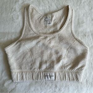 Aerie Offline Sports Bra Cream Size Small